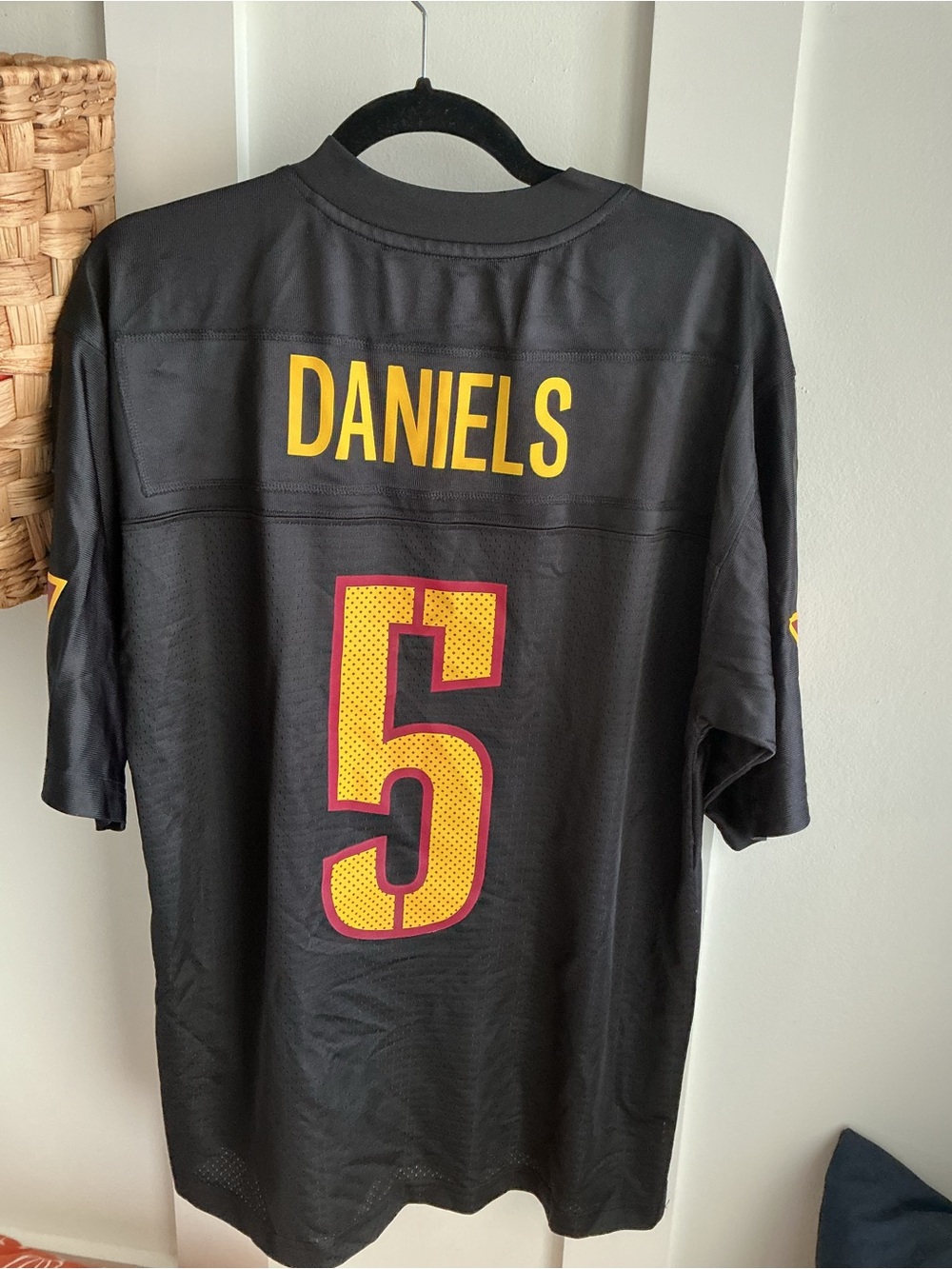 Fanatics Washington Commanders Black Jersey with Red and Gold #5 - Picture 4 of 5